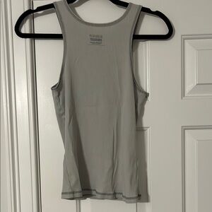Divided Light Gray Ribbed Tank